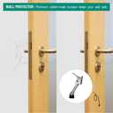 One Touch Kickdown Door Stopper, Door Holder, Heavy Duty Door Stops, Bottom of Door, Height-Adjustable Rubber Tips by HASHI (Satin Nickel 4 inch x 1pack)