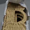 Hand Woven Paper Rope Scalloped Edge Decor Baskets for Home,Living Room, Bedroom,Storage over Above Behind Flush Tank,Toilet Basket,end Table,Shelves-Easily Fit with or Bedroom Decor,Set 3(Natural)