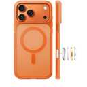 TORRAS Stronger Magnetic & Shockproof for iPhone 17 Pro Max Case, Fit for MagSafe, Military Grade Drop Protection, Camera Control, DIY Button, Slim for iPhone 17 Pro Max Case Translucent Orange