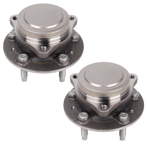 Autoround Pair 513441 Front Rear Wheel Bearing Hub Assembly Compatible with Chevy Equinox & GMC Terrain 2018-2021 FWD, 5 Lugs w/ABS
