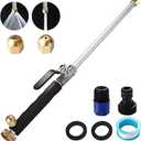 Upgraded Jet Nozzle for Garden Hose Power Washer Wand Hydro Jet High Pressure Washer Tools with 2 Different Nozzles and Hose Quick Connectors