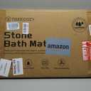 Stone Bath Mat, Diatomite Fast Drying Non Slip Stone Shower Mat, Super Absorbent for Bathroom & Kitchen, Multi-Use as Pet Mat, Easy to Clean 16"x24", Gray