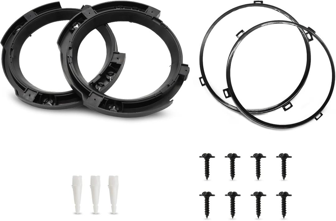 7 Inch Headlight Mount Bracket Retaining Bracket Ring kit Compatible with Wrangler JK Models 2007-2018 Front Left&Right Black