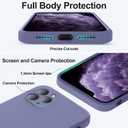 Vooii Compatible with iPhone 11 Pro Case, Upgraded Liquid Silicone with [Flat Edges] [Camera Protection] [Soft Anti-Scratch Microfiber Lining] Phone Case for iPhone 11 Pro 5.8 inch - Lavender Grey