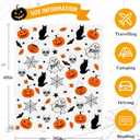 Luxury Halloween Throw Blanket - Cozy Pumpkin Ghost Bat Spider Web Print, Ultra Soft Flannel Plush Blanket for Couch, Sofa & Bed, Lightweight Warm Fall Decor, 40x30 Inches