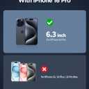 3 x Compatible for iPhone 16 Pro Matte Screen Protector 6.3 inch, Anti Glare Anti Fingerprint Screen Protector 9H Tempered Glass Easy Installation 2 Pack