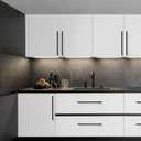 6 Pack 12.5"(320mm) Knurled Cabinet Pull Matte Black and Gold Cabinet Handles Kitchen Cabinet Drawer Pulls Cupboard Hardware for Cabinets