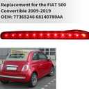 Shkalacar Center High Mount Stop Light Compatible with FIAT 500 CONVERTIBLE 2009-2019 OEM 77365246 68140780AA, Brake Stop Light Replacement