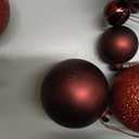 2 Pcs Christmas Ball Garland 6 ft Ball Ornaments Christmas Bulb Garland Xmas Tree Bauble Decorations for Party Supplies Indoor Outdoor Home Office Decoration Accessories(Burgundy)