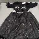 Morph Girls Black Cat Costume - Kids Halloween Cat Dress with Tail & Headband - Sizes L