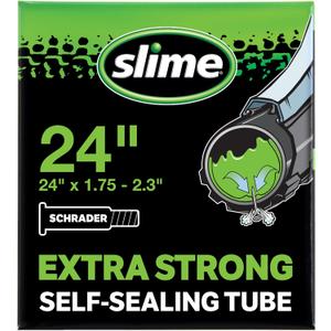 Slime Extra Strong Self-Sealing Inner Bike Tube for Bicycle Tires w/Slime Sealant Inside & Fibro-Seal Technology, 24" x 1.8"-2.3"