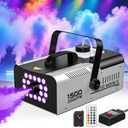 1500W Fog Machine Outdoor Indoor, Halloween Smoke Machine Fog with 20000 CFM Fog Output, 18 Lights 13 Colors and Remote Controls for Party Stage Effect