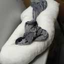 ALLOPERA Pregnancy Pillow, Full Body 57 Inch Maternity Pillow with Removable Washable Cover - Sleep Support for Legs, Back, Neck, Shoulder, HIPS, Belly for Pregnant Women, Black Grey Velvet Cover