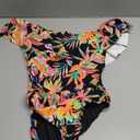 La Blanca baby-girls Off Shoulder Ruffle One Piece Swimsuit (Size 8, Black//Best Escape)