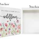 In a Field Full of Roses She Is a Wildflower Sign, Christian Gifts for Women, Baby Girl Nursery Botanical Floral Motivational Sign Decor for Home Girls Room Wall Tabletop Shelf Decor 5x5 C16