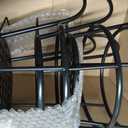 HowRU Iron Art Hanging Baskets Flower Pot Holder - Over The Rail Metal Fence Planters - Pack of 3 - Black