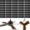 40 Pack Ceiling Fan Filters for Blades - Ceiling Fan Air Purifier Pads Accessories Dust Catcher - Activated Coconut Carbon Fan Filter