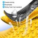 4D Cloud Soles Insoles for Women and Kids,Soft Shock Absorption Massage Sports Shoe Inserts, Arch Support Memory Foam Insole (Black, S Women 8.5)