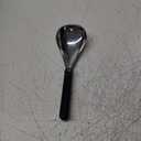 Serrated Ice Crusher Spoon,Multipurpose Metal Ice Scoop Ice Cream Scoop for Smoothies Shaved Ice Frozen Cocktails,Fruit Corer Scraper Pumpkin Scooper Tool (Black)