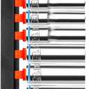 10PCS 1/2 Drive Deep Socket Set, Metric (10mm-19mm), 6-Point, Cr-V Steel, Chrome Plated Socket With Hanging Bracket, Cover Most Commonly Sizes
