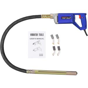 Seeutek Handheld Concrete Vibrating Tool, 1500W Electric Concrete Vibrator with 13000VPM for Portable Concrete Tools, 6.6FT (Steel Color)