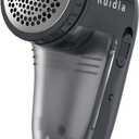 Ruidla Fabric Shaver Defuzzer, Electric Lint Remover, Rechargeable Sweater Shaver with Stainless Steel 3-Leaf Blades, Dual Protection, Removable Bin, Easy Remove Fuzz, Lint, Pills, Bobbles (Black)