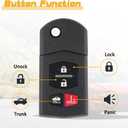 Key Fob Replacement Fits for 2010-2013 Mazda 3 Sedan Mazda 6 / 2007-2013 Mazda CX-9/ 2006-2015 Mazda MX-5 Miata Keyless Entry Remote Control BGBX1T478SKE12501