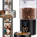 5L Automatic Cat Feeder with 2K HD Camera: 5G WiFi Automatic Dog Feeder with Night Vision,Cat Food Dispenser with Freshness for Multiple Pets,Detachable for Easy Clean-21 Cup (Sealed Outlet) (Black)
