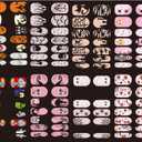 8 x 8 Sheets Halloween Nail Wraps Stickers DIY Self-Adhesive Nail Art Decals Full Wraps with Pumpkin Bat Spider Skull Designs Halloween Decals Manicure Decor for Women Nail Accessories (Halloween Style 2)