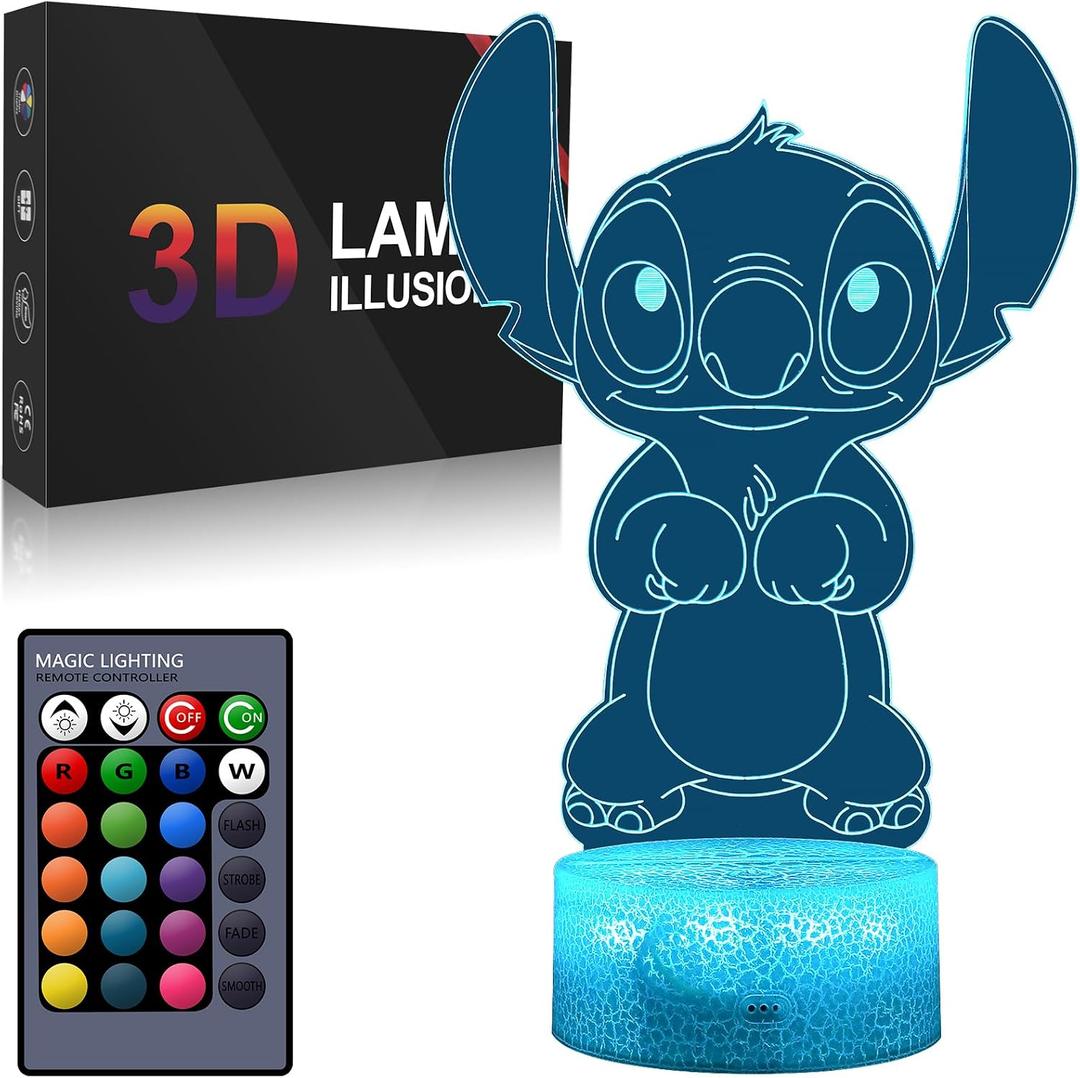 Cute Night Lights, Gifts Children's Room Decoration, Christmas Gifts, Children's Day Gift 3D LED Intelligent Remote Control Stuff