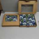 Ling's Moment Artificial Flowers 50Pcs Dusty Blue & Navy Roses Decor w/Stems,3" Real Touch DIY Foam Floral for Wedding Bouquet/Centerpieces, Outdoors Party Backdrop, Room/Table, and Garden/Pot Decor