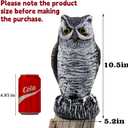 Hausse 2 Pack Fake Horned Owl Bird Scarecrow Decoy 10.5 Inch Height, Plastic Deterrents, Halloween Decoration, Nature Enemy Pest Repellent for Outdoor Garden Yard