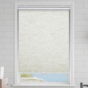 Cordless Roller Shades Blackout Blinds for Windows Room Darkening Rolled Up Shades with Spring System, UV Protection Natural Linen Fabric Window Shades Door Blinds for Home23" W x 72" H, Linen Cream