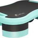 Basic Steppers for Exercise at Home, Aerobic Steppers, Exercise Step Platform with Soft cushion and 2 Adjustable Height Risers