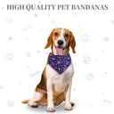 Dog Bandanas for Boys and Girls, Dog Birthday Bandana - Handmade Premium Quality Adjustable Neck Scarf for Medium & Large Breed Dogs(4th of July)