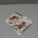 2 x Christmas Tree Decorations, Acrylic Animal Christmas Ornaments, Home Decoration, Party Decoration, Small Animals on The Moon (Moon Fox)