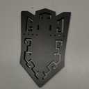 Sword Wall Mount Rack Vertical Display Wall Holder With Hollow-Carved Design for Swords Axes Bows and Daggers