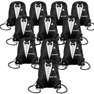 Eccliy 12 Pieces Groomsman Gift Bags for Wedding Include 1 Best Man and 11 Groomsman Proposal Bags Party Favor Bags for Groomsman Father's Birthday Anniversary Wedding Party Supplies