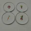 Pack of 4 Kitchen Plates With Patterns 