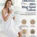 LANE LINEN 100% Cotton Bath Towel Set - 16 Pieces - Super Soft, Highly Absorbent & Quick Dry - 4 Bath, 8 Washcloths, 4 Hand Towels for Bathroom - Hotel Quality, Ideal for Spa, Gym & Travel - White