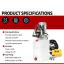 Nakkaa 12V DC Double Acting Hydraulic Pump Power Unit 6 Quart Capacity for Lifting and Lowering Dump Trailer Truck