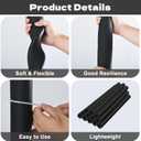 12PCS Trampoline Pole Foam Sleeves 35.5 "and 25 Ties, Waterproof Trampoline Pole Covers Replace Outdoor Accessories (Black)