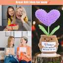 Gifts for Mom Mothers Day Birthday Funny Gift Handmade Crochet Unique Presents for Mama Stuffers Daughter Son Positive Cute Love Mom (Purple)