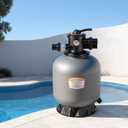 VEVOR Sand Filter, 18-Inch, 40 GPM Above Inground Swimming Pool Sand Filter System, with 7-Way Multi-Port Valve, Backwash, Rinse, Recirculate, Waste, Winter, Closed Modes, for Above In Ground Pools