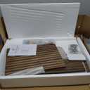 Farmhouse Bathroom Wall Cabinet Fluted,Medicine Cabinet Over The Toilet Storage Cabinet with Adjustable Shelf, Wood Wall Mounted Storage Cabinet Organizer 23.2" Wx24 Hx7.6 DDark Walnut