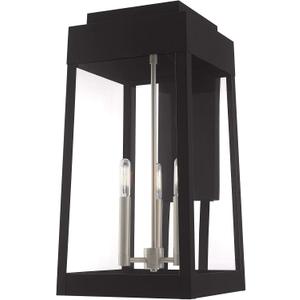 Livex Lighting 20858-04 Oslo - 3-Light Outdoor Wall Lantern, Black, Medium