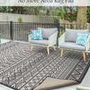 Outdoor Rug Carpet 5x8 ft, Flatweave Textured Outdoor Patio Rug Non Slip Indoor Outdoor Rugs with Rubber Particles Backing Boho Outdoor Area Rug for Patio Deck Front Porch Backyard Balcony
