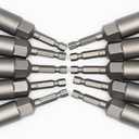 10PCS Deep Power Wing Nut Driver, 1/4" Hex Shank Slot Wing Nut Drill Bit Socket Wrenches Tool for Panel Nuts Screws Eye Q Hanger C Hook Bolt