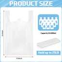 50 Pcs 3.15 Mil Large Plastic Take out Bags with Handles Heavy Duty Clear Shopping Bag Widened Grocery Bags for Pizza Bakery Cake Box (13.8"x10"x23.5")