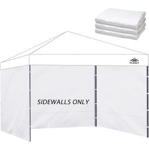 Instant Canopy Sidewalls for 10x10 Pop Up Canopy Tent, 300D Waterproof Material for Outdoor Events, Vendor Booths, and Privacy (Sidewalls Only, Canopy Not Included) (White)